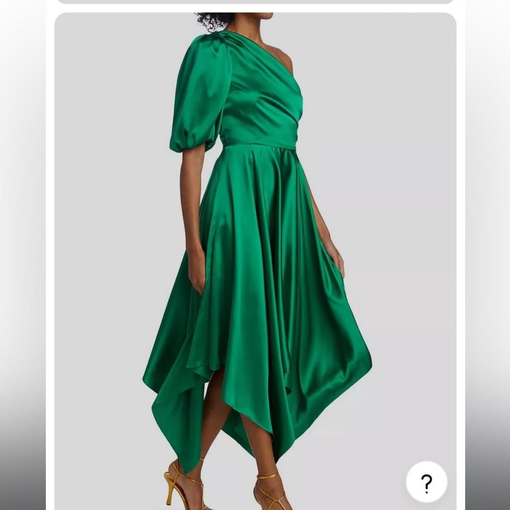 AMUR Yaretzi One Shoulder Green Dress Size 2
